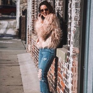 Faux fur jacket